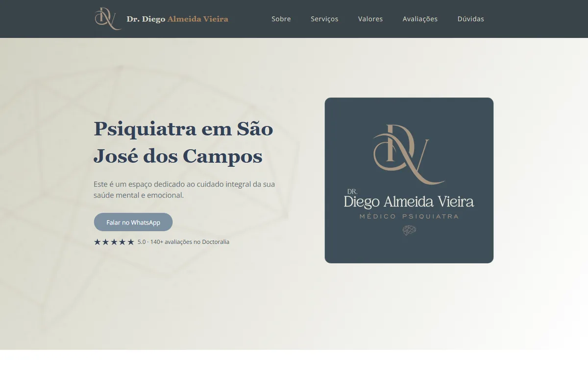Dr. Diego Almeida Vieira, versão para computador